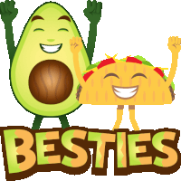Besties Avocado Adventures Sticker - Besties Avocado Adventures Joypixels Stickers
