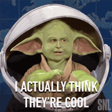 I Actually Think Theyre Cool Baby Yoda GIF - I Actually Think Theyre Cool Baby Yoda Saturday Night Live GIFs