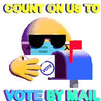 Count On Us Vote By Mail Sticker - Count On Us Vote By Mail Mail In Voting Stickers
