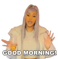 Good Morning Cardi B Sticker - Good Morning Cardi B Good Day Stickers