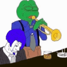 Pepe Trumpet GIF - Pepe Trumpet Bar GIFs