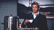 Learning The Power Of Coffee. GIF - Hug In A Cup Coffee Caffeine GIFs
