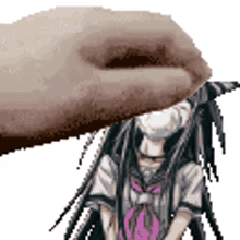 ibuki danganronpa head pat pat hand