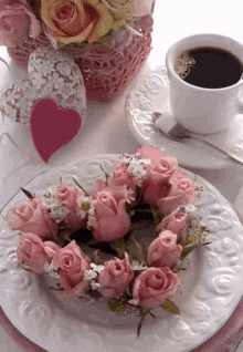 Coffee Pink GIF - Coffee Pink Flowers GIFs