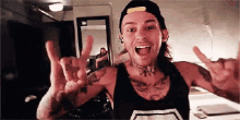 pierce the veil mike fuentes yeah rock on horns pierce the veil mike fuentes yeah rock on horns