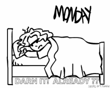 Monday Waking Up GIF - Monday Waking Up Sleep GIFs