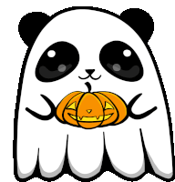 Panda Pumpkin Sticker - Panda Pumpkin Stickers