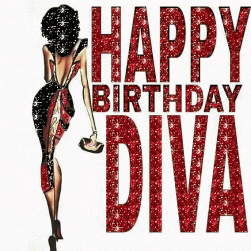 Happy Birthday Diva GIF.