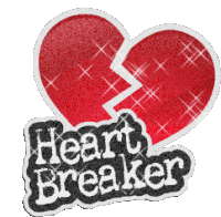 Broken Heart Sticker - Broken Heart Shimmer Stickers