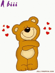 A Big Hug Teddy Bear GIF - A Big Hug Teddy Bear Hearts GIFs