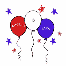 america is back balloons joe biden president biden july4th