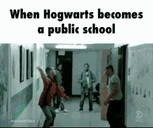 Hogwarts Public School GIF - Hogwarts Public School Hallway GIFs
