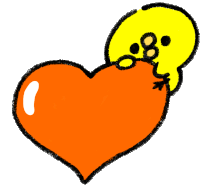 ぴよたそ Piyotaso Sticker - ぴよたそ Piyotaso Heart Stickers
