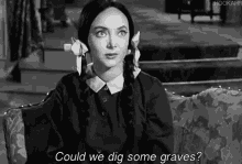 Morticia Addams Cute GIF - Morticia Addams Cute Could We Dig Some Graves GIFs