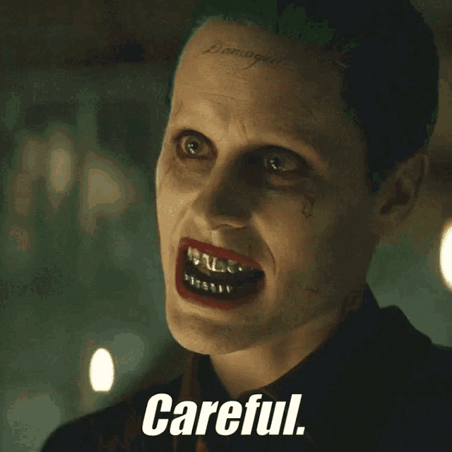 Jared Leto Careful GIF - Jared Leto Careful Joker GIFs