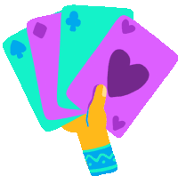 Hand Holds Cards To Play Teen Patti Sticker - Diwali Sparkles Playing Cards Cards Stickers