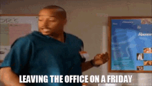 Leaving The Office On A Friday GIF - Scrubs Donald Faison Christopher Turk GIFs