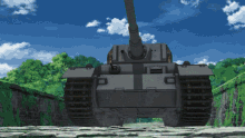 anime girls und panzer tank falling bridge porsche tiger