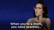 ali wong mother mom sparkles glitter