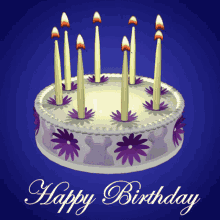 Happy Birthday Birthday Cake GIF - Happy Birthday Birthday Cake 3d Gifs Artist GIFs