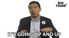 Its Going Up And Up Andrew Yang GIF - Its Going Up And Up Andrew Yang Big Think GIFs