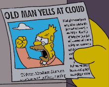 old man yells at cloud yelling old man news the simpsons