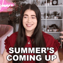 Summers Coming Up Marissa Rachel GIF - Summers Coming Up Marissa Rachel Summer Is Near GIFs