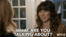 What Are You Talking About Linda Cardellini GIF - What Are You Talking About Linda Cardellini Judy Hale GIFs