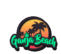 Ganja Beach Weed Sticker - Ganja Beach Ganja Weed Stickers