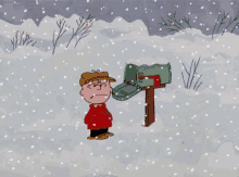 charlie brown pissed off snow mail