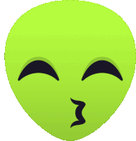 Kiss Alien Sticker - Kiss Alien Joypixels Stickers