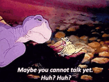 Cannot Talk Yet Huh GIF - Cannot Talk Yet Huh Dinosaur GIFs