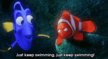 finding nemo just keep swimming dory