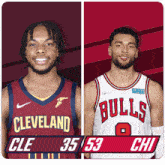 Cleveland Cavaliers (35) Vs. Chicago Bulls (53) Half-time Break GIF - Nba Basketball Nba 2021 GIFs