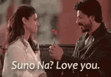 Srk Handing Off A Rose GIF - Love You For You Ily GIFs
