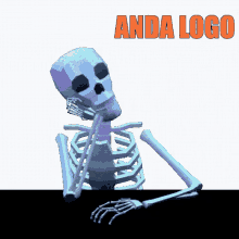 Anda Logo GIF - Hurryup Skeleton Waiting GIFs