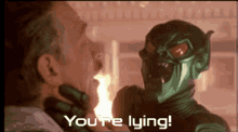 Green Goblin Youre Lying GIF - Green Goblin Youre Lying Liar GIFs