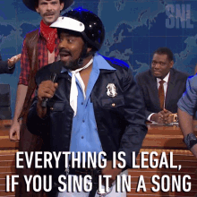 Everything Is Legal If You Sing It In A Song Kenan Thompson GIF - Everything Is Legal If You Sing It In A Song Kenan Thompson Saturday Night Live GIFs