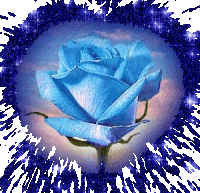 Blue Rose Hear Sticker - Blue Rose Hear Love Stickers