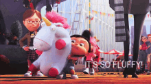 It’s So Fluffy Im Gonna Die!!! Its So Fluffy!! GIF - Despicable Me Unicorn Its So Fluffy GIFs
