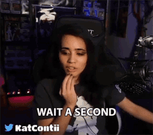 Wait A Second Katherine Contii GIF - Wait A Second Katherine Contii Katcontii GIFs
