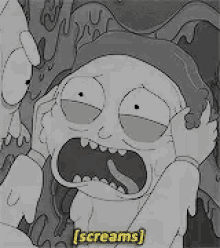 Rick And Morty Screams GIF - Rick And Morty Screams Toxic Morty GIFs