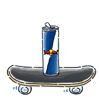 Skateboard Red Bull Sticker - Skateboard Red Bull Kick Flip Stickers