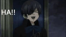 anime black butler no laughing