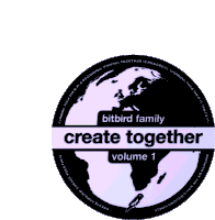 Create Together Bitbird Family Sticker - Create Together Bitbird Family Logo Stickers