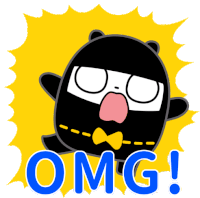Ninja Bear Omg Sticker - Ninja Bear Omg Oh My God Stickers