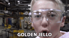 golden jello excited jelly dessert thrilled