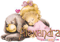 Alexandra Alexandra Name Sticker - Alexandra Alexandra Name Puppy Stickers