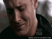 supernatural dean winchester crying tear