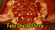 Pizza / Feliz Dia Da Pizza / Queijo Derretido GIF - Pizza Day Cheese Slice GIFs